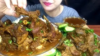 ASMR EATING SPICY MUTTON CURRYCHICKEN LIVER AND GIZZARD CURRYWHITE RICEGREEN CHILLIREAL MUKBANG [upl. by Eolcin]