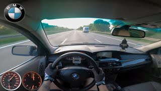 BMW E60 530d Manual POV Drive on Autobahn In Germany No Top Speed 4k [upl. by Slin312]