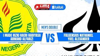 UNJ I MADE RIZKIARMAND vs TRISAKTI FULGENSIUSYOEL  MENS DOUBLE SEMIFINAL  NOV 18 [upl. by Egag]