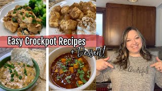 EASY CROCKPOT RECIPES  AN EASY DESSERT Thai Chicken Vegan Chili Philly Cheesesteak Dip Fritters [upl. by Tadashi]