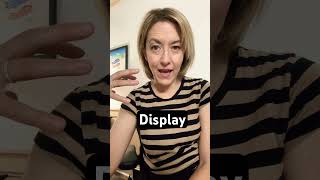 Learn how to Pronounce DISPLAY  SHORTS Quick English Pronunciation Mini Lesson Learnenglish [upl. by Jak678]