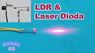 Membuat alat dengan LDR dan sinar laser Laser 650nm 5mW Red [upl. by Onavlis]