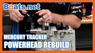 Mercury Tracker 40 HP 2Stroke Engine Build  Mercury Tracker 2Stroke Engine Rebuild  Boatsnet [upl. by Ecyar]