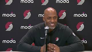 Chauncey Billups Press Conference  Portland Trail Blazers 103 Cleveland Cavaliers 95 [upl. by Cloots]