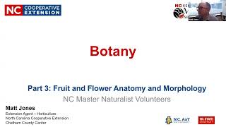 Master Naturalist Botany Preclass Part 3 Reproductive Morphology [upl. by Jerold]