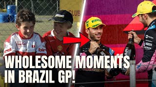 Esteban Ocon and Pierre Gasly being WHOLESOME to each other after Double Podium in Brazil GP 2024 [upl. by Ewnihc75]