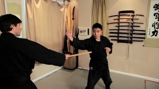 How to Use Hanbo Techniques  Ninjutsu Lessons [upl. by Htiffirg]