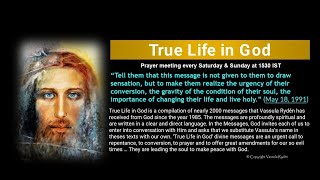 True Life in God India Prayer Meeting  July 28 2024 every Sat amp Sun at 330PM IST 10AM GMT [upl. by Eppie]