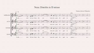 Walmisley Nunc Dimittis in D minor  alto part [upl. by Ennaillij]