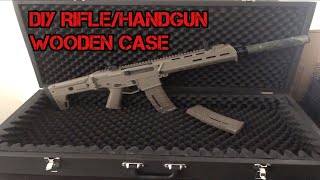 DIY WOOD GUN CASE FOR RIFLE OR HANDGUN GEL BLASTER [upl. by Erdnuaed]