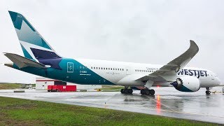 Inaugural to Paris WestJet Boeing 7879 Dreamliner Departure from Calgary Airport [upl. by Ramso]