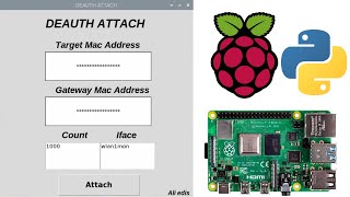 Deauthentication Attack Gui with Raspberry pi and Python [upl. by Whitelaw]