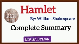 Hamlet by William Shakespeare detail summary in HindiHappyLiterature englishliterature [upl. by Annawek]