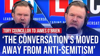 James OBriens wild exchange with Jewish Tory councillor objecting to Islamophobia discussion [upl. by Etteneg205]