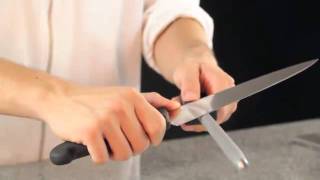 Como afilar un cuchillo con chaira Videotutorial [upl. by Stine341]