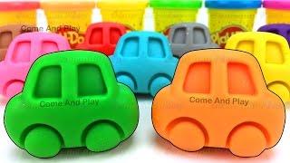 Learn Colors with Play Doh Cars and Molds with Surprise Toys [upl. by Vyky]