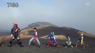 Kyuranger 7member henshin roll call and battle [upl. by Serafina470]