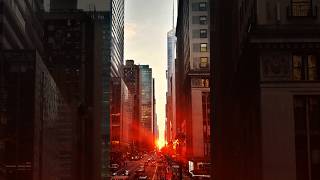 Manhattanhenge 2023 Sunset  New york  Explained shorts manhattan sunset [upl. by Dominica927]