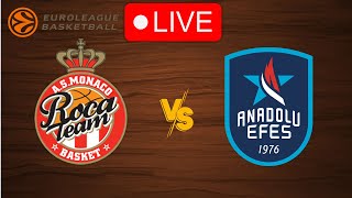 🔴 Live Monaco vs Anadolu Efes  EuroLeague 20232024  Live Play by Play Scoreboard [upl. by Luahs]