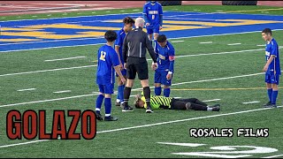 Goalkeeper Injury  OFarrell Charter vs Victory Christian Academy Boys Soccer [upl. by Malsi]