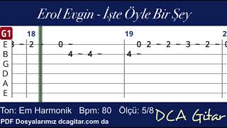 Erol Evgin  İşte Öyle Bir Şey  Gitar Tab  Gitar Dersi [upl. by Jahn714]