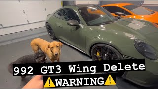 Porsche 992 GT3 Wing Delete WARNING [upl. by Atiral]