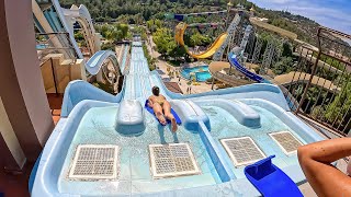 Proracer Water Slide at Aquafantasy Waterpark Turkey [upl. by Leahcimal]