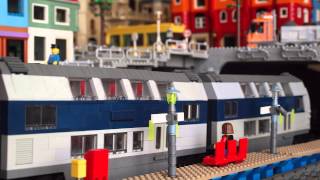 Lego train system and city port [upl. by Kirred]