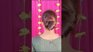 Simple easy juda hairbun 😍 2sec hairstyle ripasstory hairstyle simplehairstyle viralvideo [upl. by Grannia418]