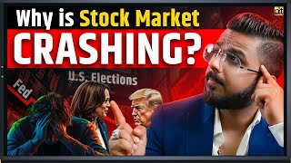 Why Stock Market is Crashing  US Elections FII Fed Rate Cut  Nifty BankNifty Trend [upl. by Lowell]