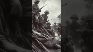 Japanese Soldiers Vs Killer Crocodiles 1945 history weirdhistory shorts historyfacts ww2 war [upl. by Mendez]