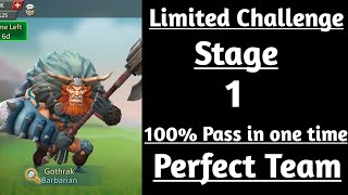 Lords mobile Barbarian limited challenge stage 1Limited challenge Barbaric journey stage 1 [upl. by Ahsienek157]