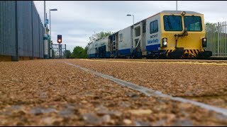 Balfour Beatty Tamper uses crossover  Hampden Park working 6J06 Three Bridges  Bexhill 352020 [upl. by Gereron877]