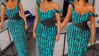 How to Draft a Bustier Dress Pattern With a Stylish Twisted Sleeves [upl. by Trisa]