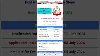 Bsf Head Constable Ministerial Admit Card 2024 🔥bsf bsfheadconstable [upl. by Bryanty]