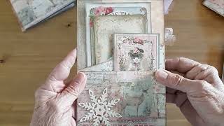 Shabby Christmas Folios ▶ Loaded Folder Style ▶ Stamperia Pink Christmas [upl. by Hayarahs]