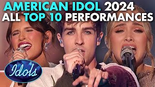 ALL AMERICAN IDOL TOP 10 PERFORMANCES 2024  Idols Global [upl. by Magdala495]