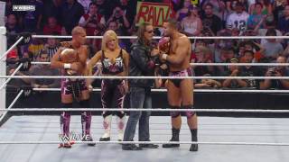 Raw The Hart Dynasty recieve new WWE Tag Team Championships [upl. by Majka]