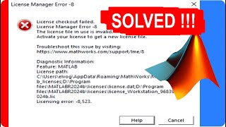 How to Fix MATLAB 2024b License Manager Error 8  Quick amp Easy Solution [upl. by Anwahs746]