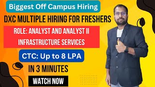 DXC Multiple Openings for Freshers  Off Campus Hiring 202220232024 Batch  Apply Now [upl. by Eloken]