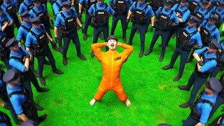 I Escape 100 Cops In GTA 5 RP [upl. by Fitzger]