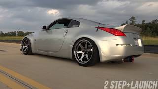 RAW Nissan 350z HR Exhaust  Tomei Expreme Ti Exhaust Start UpRevs2 Step Fly Bys [upl. by Arihsan346]