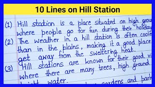 10 Lines on Hill Station in English  Short Paragraph on Hill Station in English  GK Notes 4U [upl. by Adnalohs]