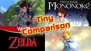 ZELDA BOTW VS Princess Mononoke  WiiU Comparison Breath of the Wild VS Ghibli [upl. by Enelav]