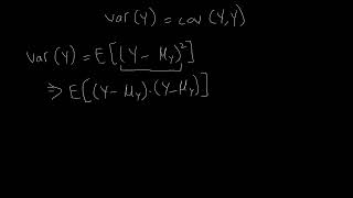 Variance of Y  Covariance of Y with itself VarY  CovYY DoughertyReview ChapterEconometrics [upl. by Buke]