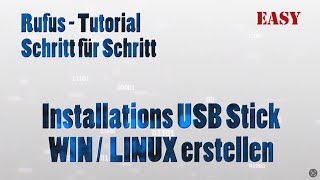 Installations USB Stick erstellen WINDOWS Linux usw [upl. by Ancel88]