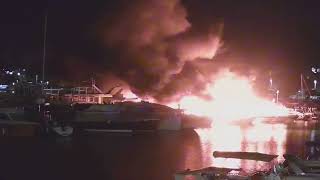 Medulin marina fire how it started [upl. by Asiuqram578]