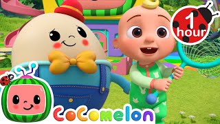 Animal Humpty Dumpty🥚CoComelon JJs Animal Time  Nursery Rhymes and Kids Songs  After School Club [upl. by Oswell607]