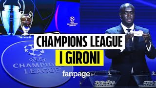 Sorteggi Champions League 202223 i gironi di Juve Inter Milan e Napoli [upl. by Nottnerb965]