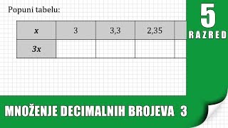 Množenje decimalnih brojeva  Zadatak 3 [upl. by Francois]